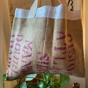 deeHAYmer's XL Burlap Tote - MINT CONDITION